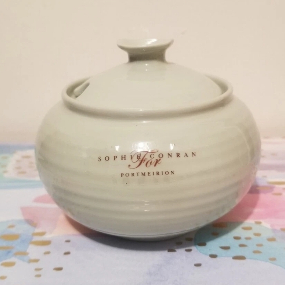 Portmeirion Sophie Conran Sage Sugar Bowl Brand NEW